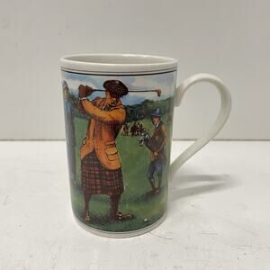 Dunoon Made In Scotland ORIGIN OF GOLF Stoneware Coffee Mug Tea Cup